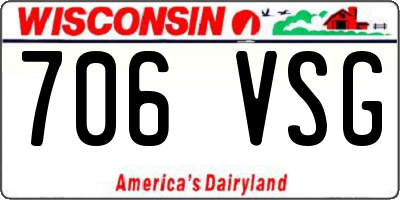 WI license plate 706VSG