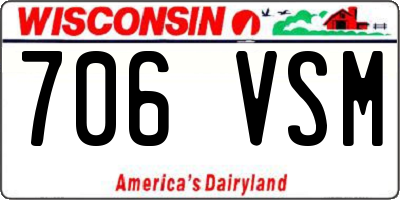 WI license plate 706VSM