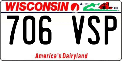 WI license plate 706VSP