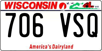 WI license plate 706VSQ