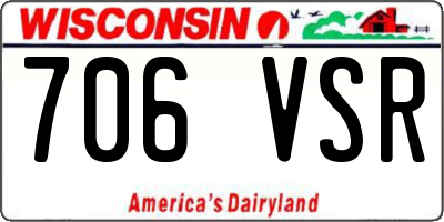 WI license plate 706VSR