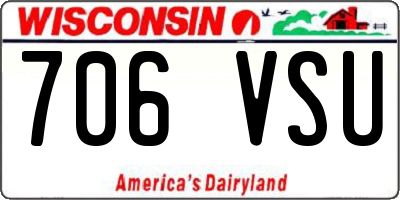WI license plate 706VSU