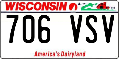 WI license plate 706VSV