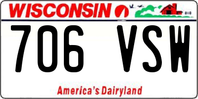 WI license plate 706VSW