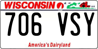 WI license plate 706VSY