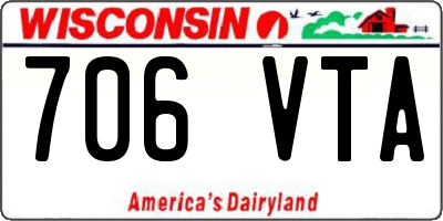 WI license plate 706VTA