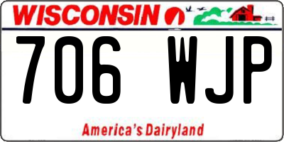 WI license plate 706WJP