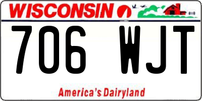 WI license plate 706WJT