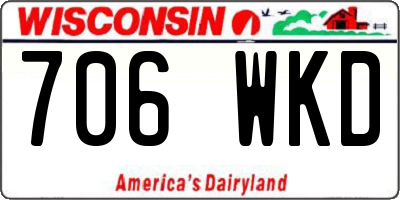WI license plate 706WKD