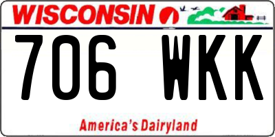 WI license plate 706WKK