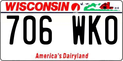 WI license plate 706WKO