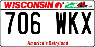 WI license plate 706WKX