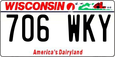 WI license plate 706WKY