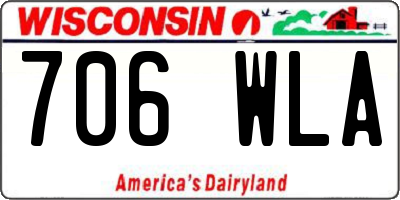 WI license plate 706WLA