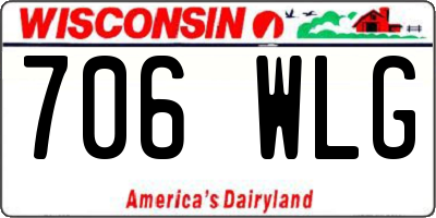 WI license plate 706WLG