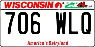 WI license plate 706WLQ