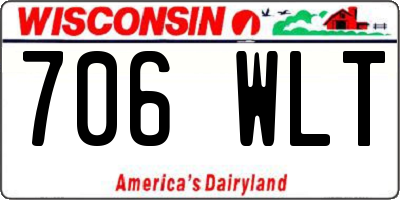 WI license plate 706WLT