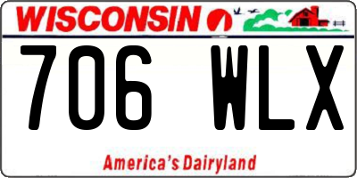 WI license plate 706WLX