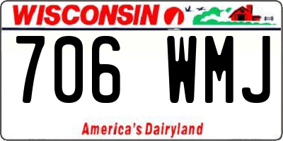WI license plate 706WMJ