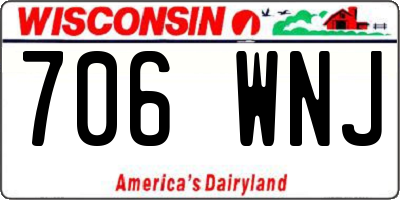WI license plate 706WNJ