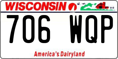 WI license plate 706WQP