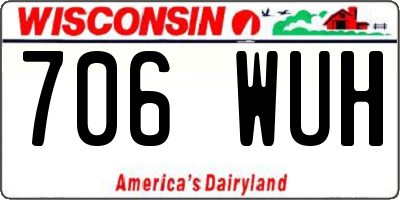WI license plate 706WUH