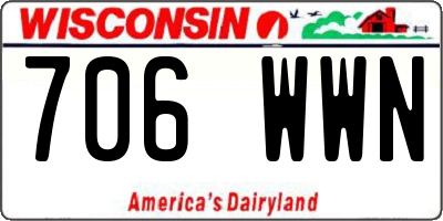 WI license plate 706WWN