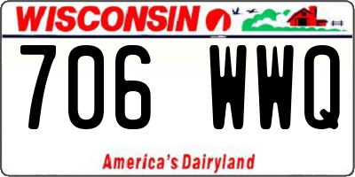 WI license plate 706WWQ