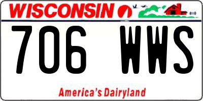 WI license plate 706WWS