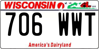 WI license plate 706WWT