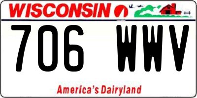 WI license plate 706WWV