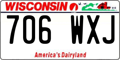 WI license plate 706WXJ