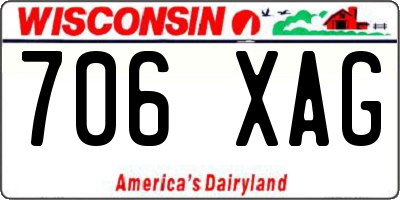 WI license plate 706XAG