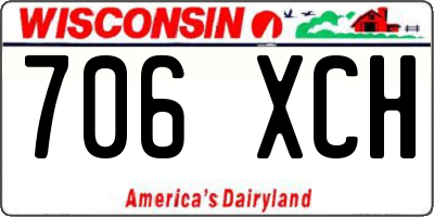 WI license plate 706XCH