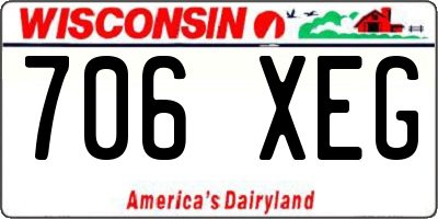 WI license plate 706XEG