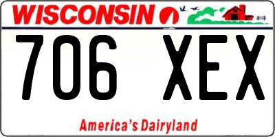 WI license plate 706XEX