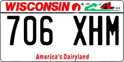 WI license plate 706XHM