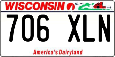WI license plate 706XLN