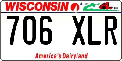 WI license plate 706XLR