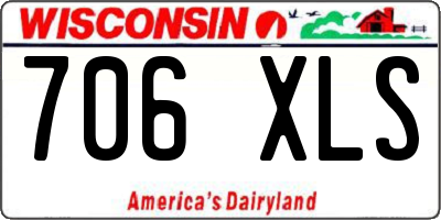 WI license plate 706XLS
