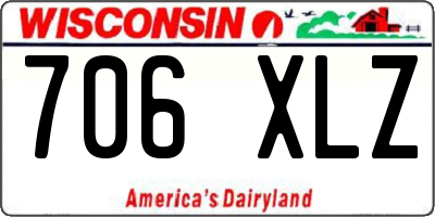 WI license plate 706XLZ