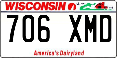 WI license plate 706XMD