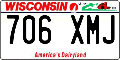 WI license plate 706XMJ