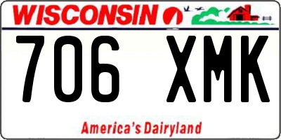 WI license plate 706XMK