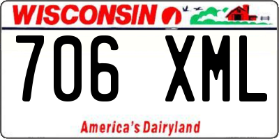 WI license plate 706XML