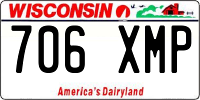 WI license plate 706XMP