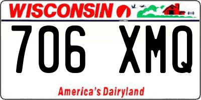 WI license plate 706XMQ