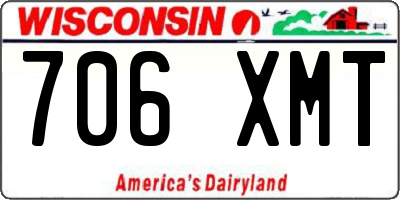 WI license plate 706XMT