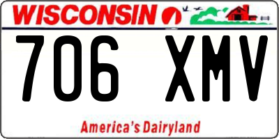 WI license plate 706XMV