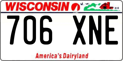 WI license plate 706XNE